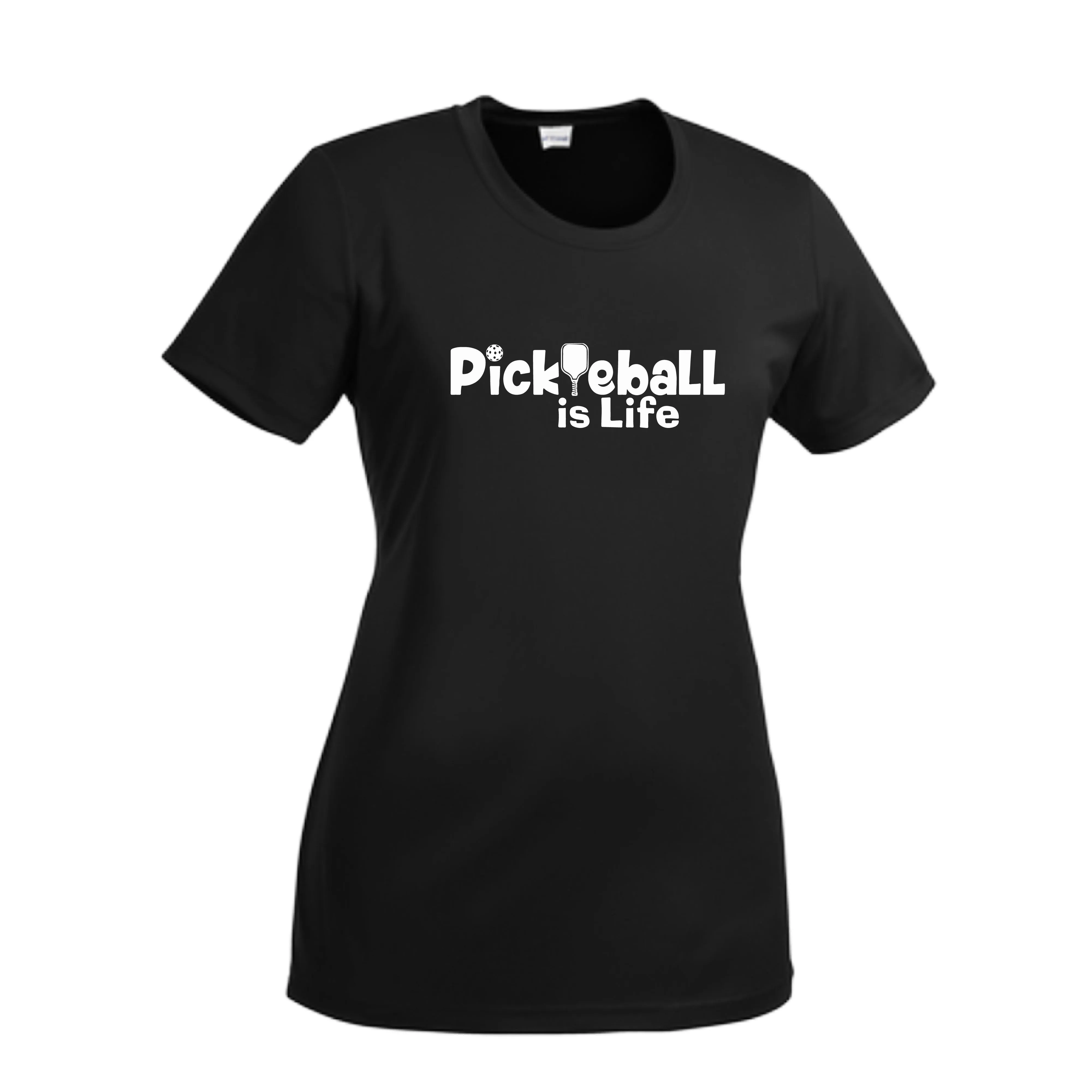 Pickleball Is LIfe | Women’s Short Sleeve Crewneck Pickleball Shirts | 100% Polyester