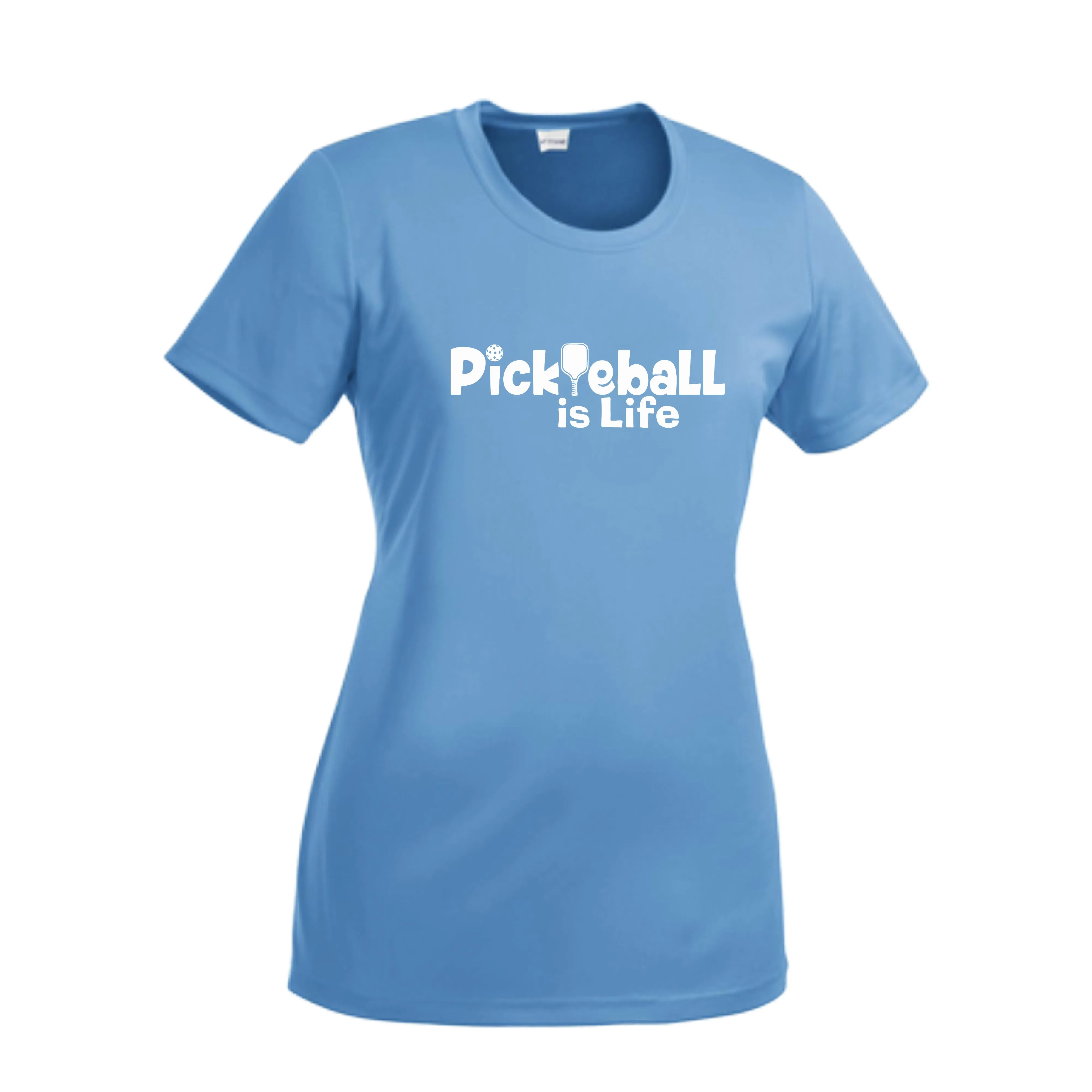 Pickleball Is LIfe | Women’s Short Sleeve Crewneck Pickleball Shirts | 100% Polyester