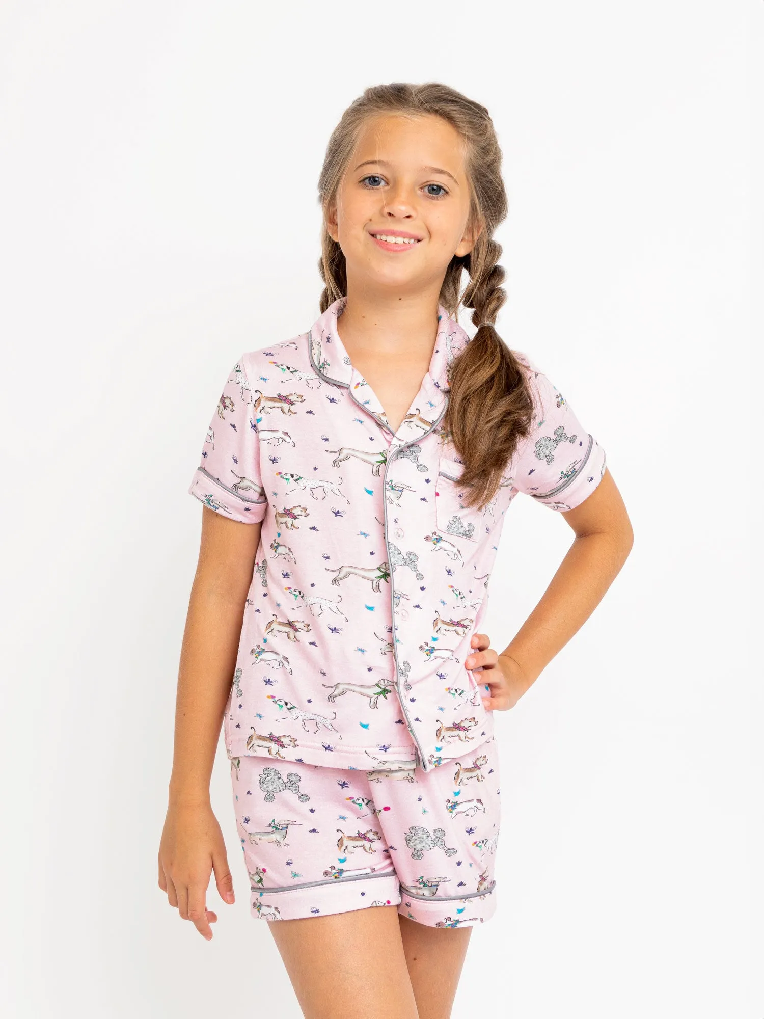 Puppies Short Sleeve Pajama Set
