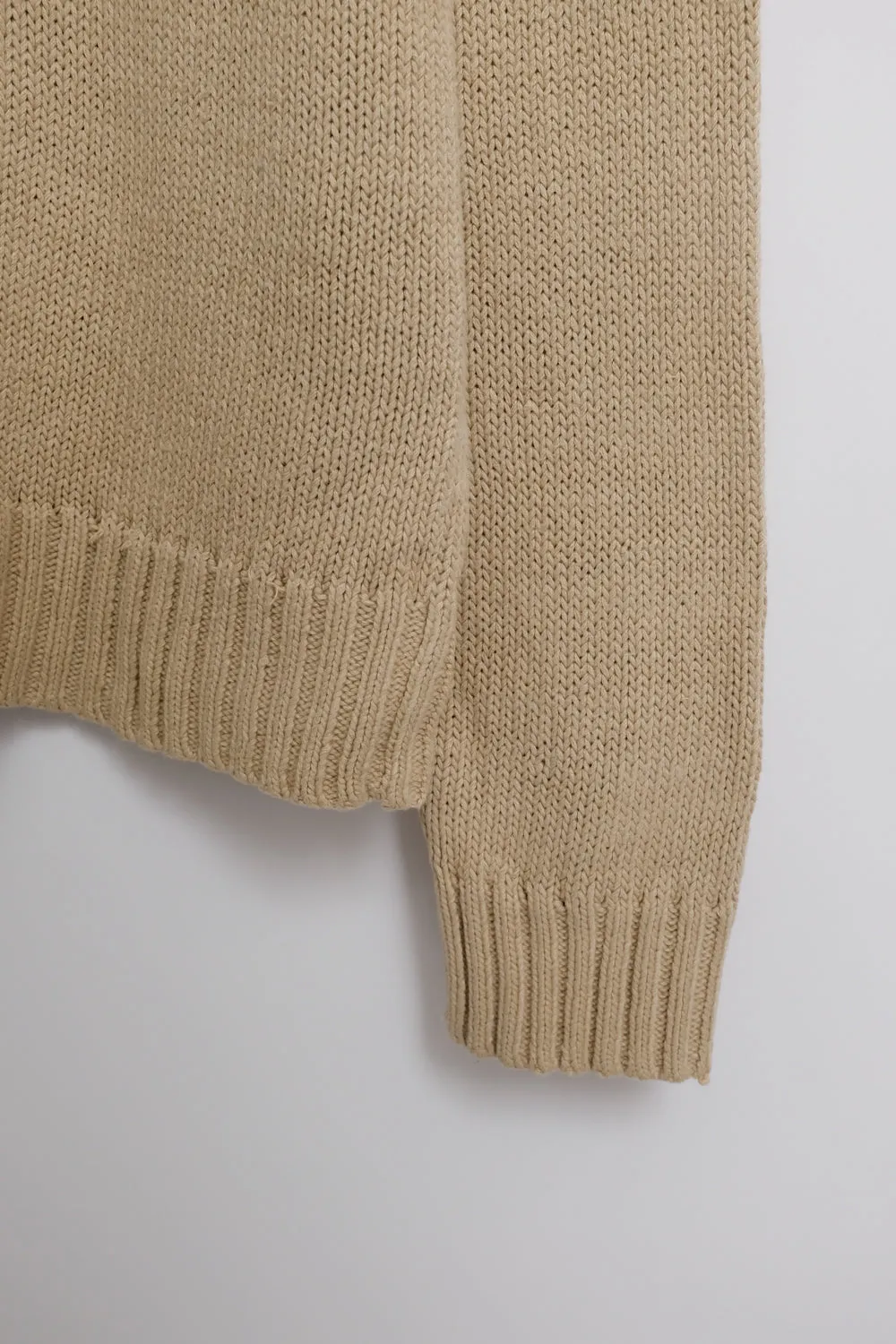 RALPH LAUREN BEIGE OVERSIZE LINEN COTTON SWEATER