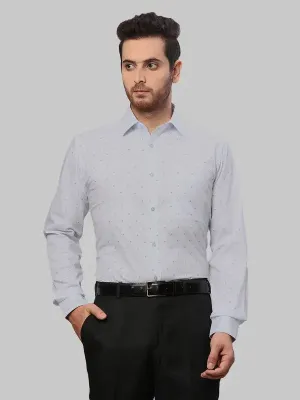 Raymond Men Blue Slim Fit Printed Cotton Shirts