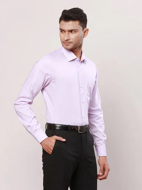Raymond Men Purple Solid Contemporary Fit Cotton Wrinkle Free Formal Shirt