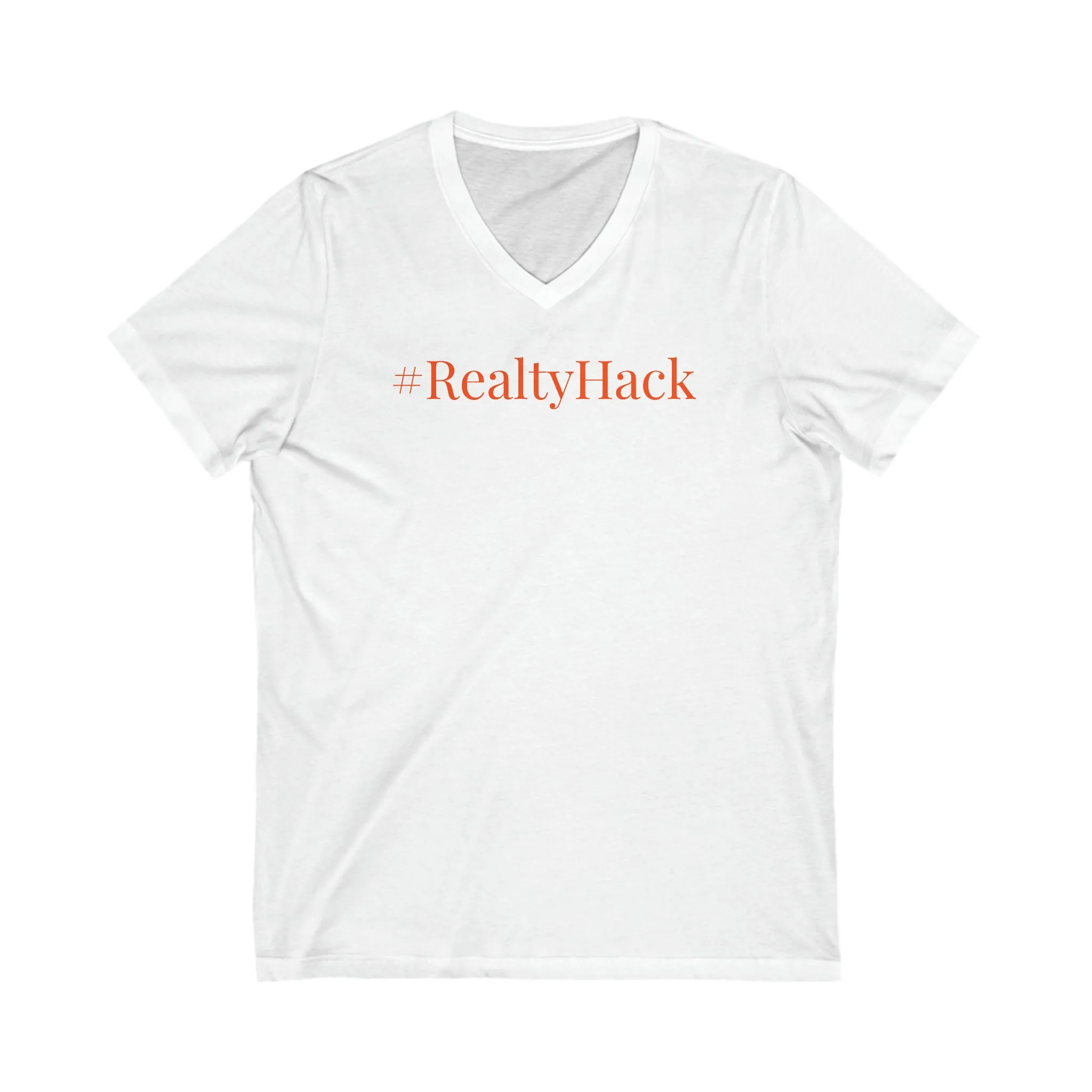 #RealtyHack Unisex Jersey Short Sleeve V-Neck Tee