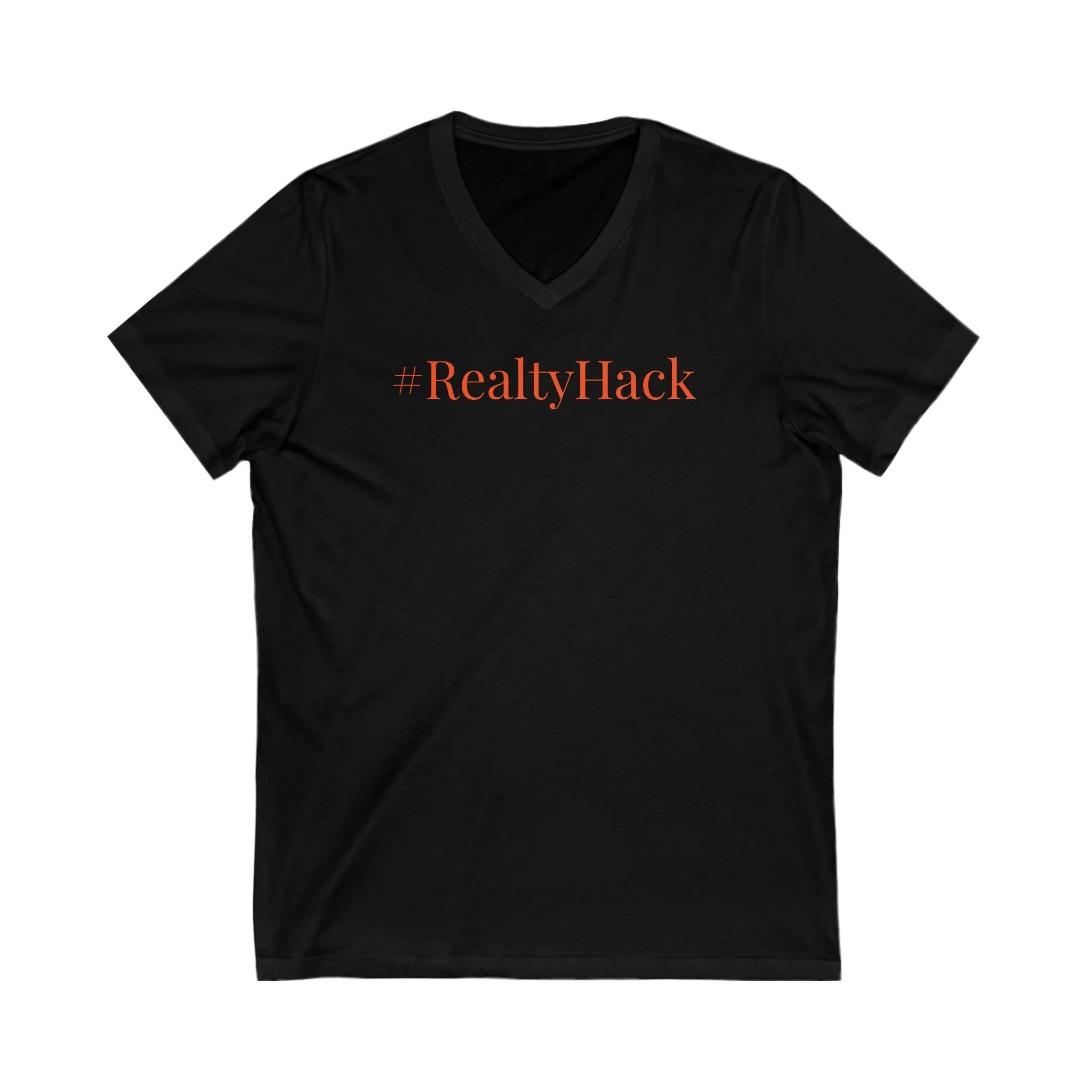 #RealtyHack Unisex Jersey Short Sleeve V-Neck Tee