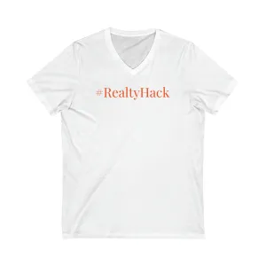 #RealtyHack Unisex Jersey Short Sleeve V-Neck Tee