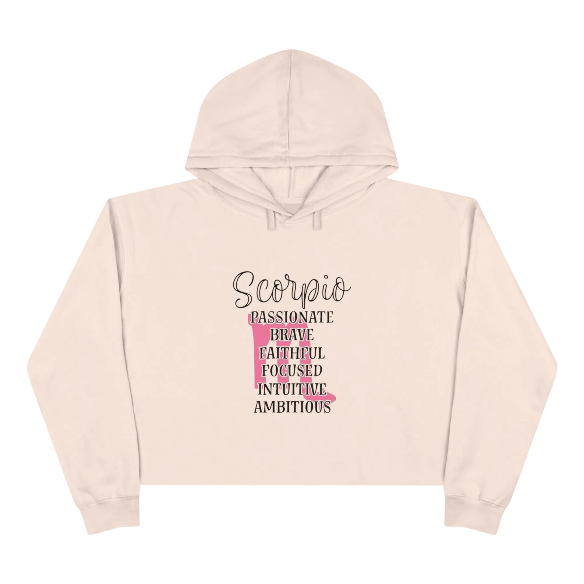 Scorpio Zodiac Character Crop Hoodie