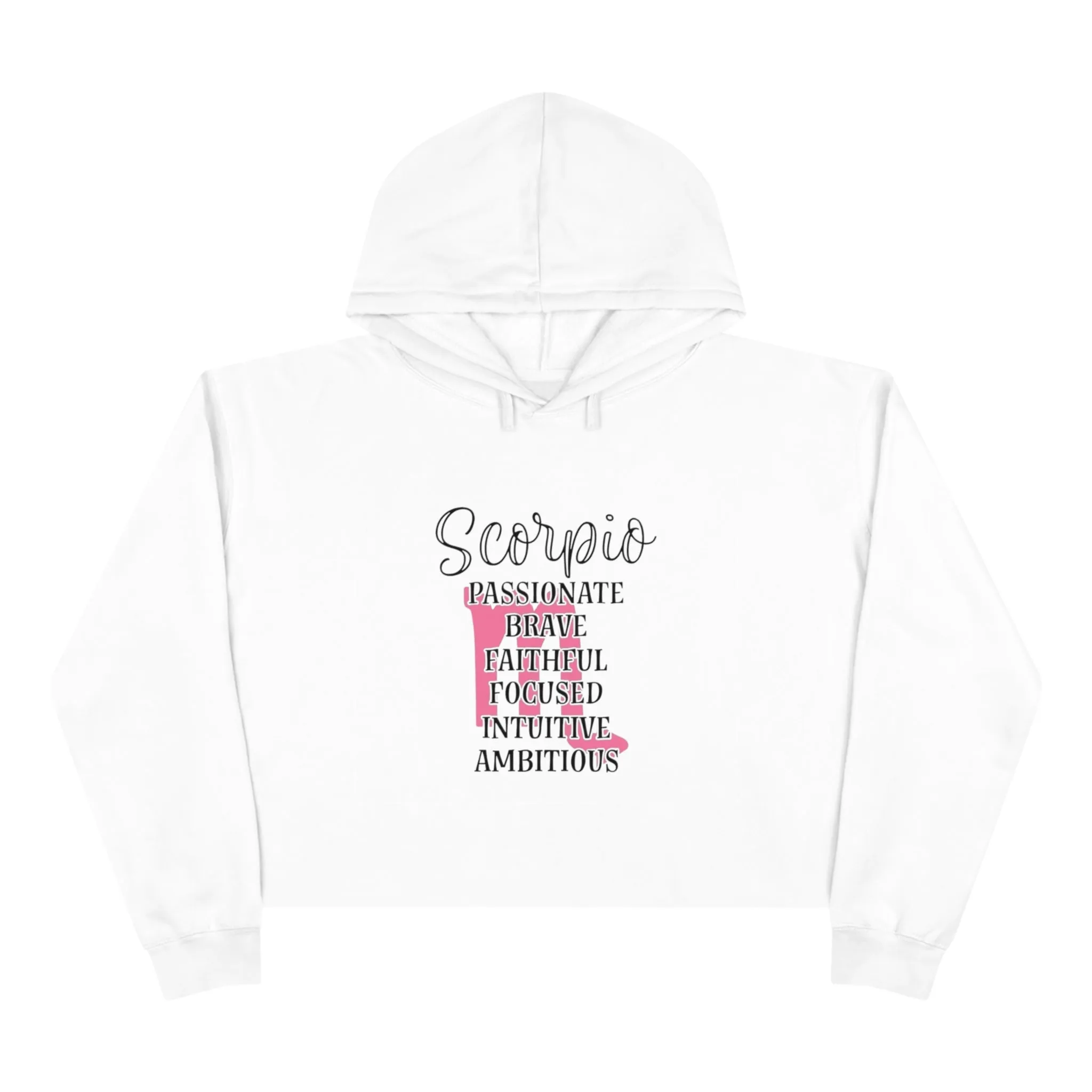 Scorpio Zodiac Character Crop Hoodie