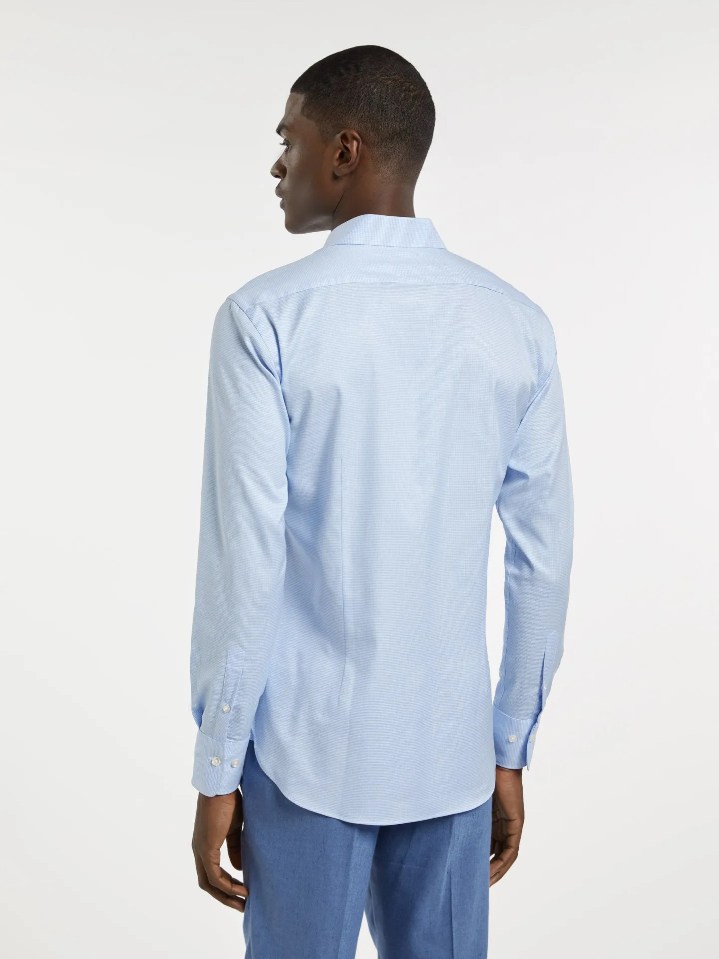 Slim Fit Business pied-poule Formal Shirt