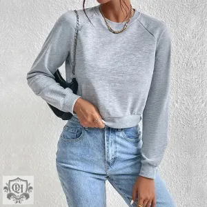 Solid Colour Round Neck Sweater