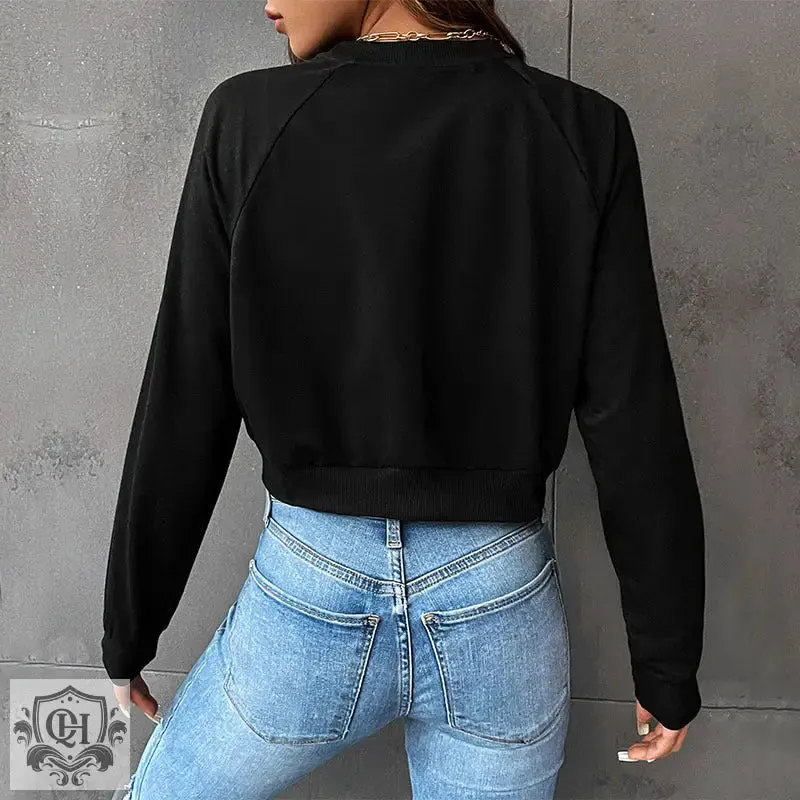 Solid Colour Round Neck Sweater