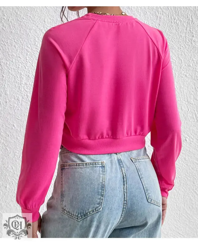 Solid Colour Round Neck Sweater