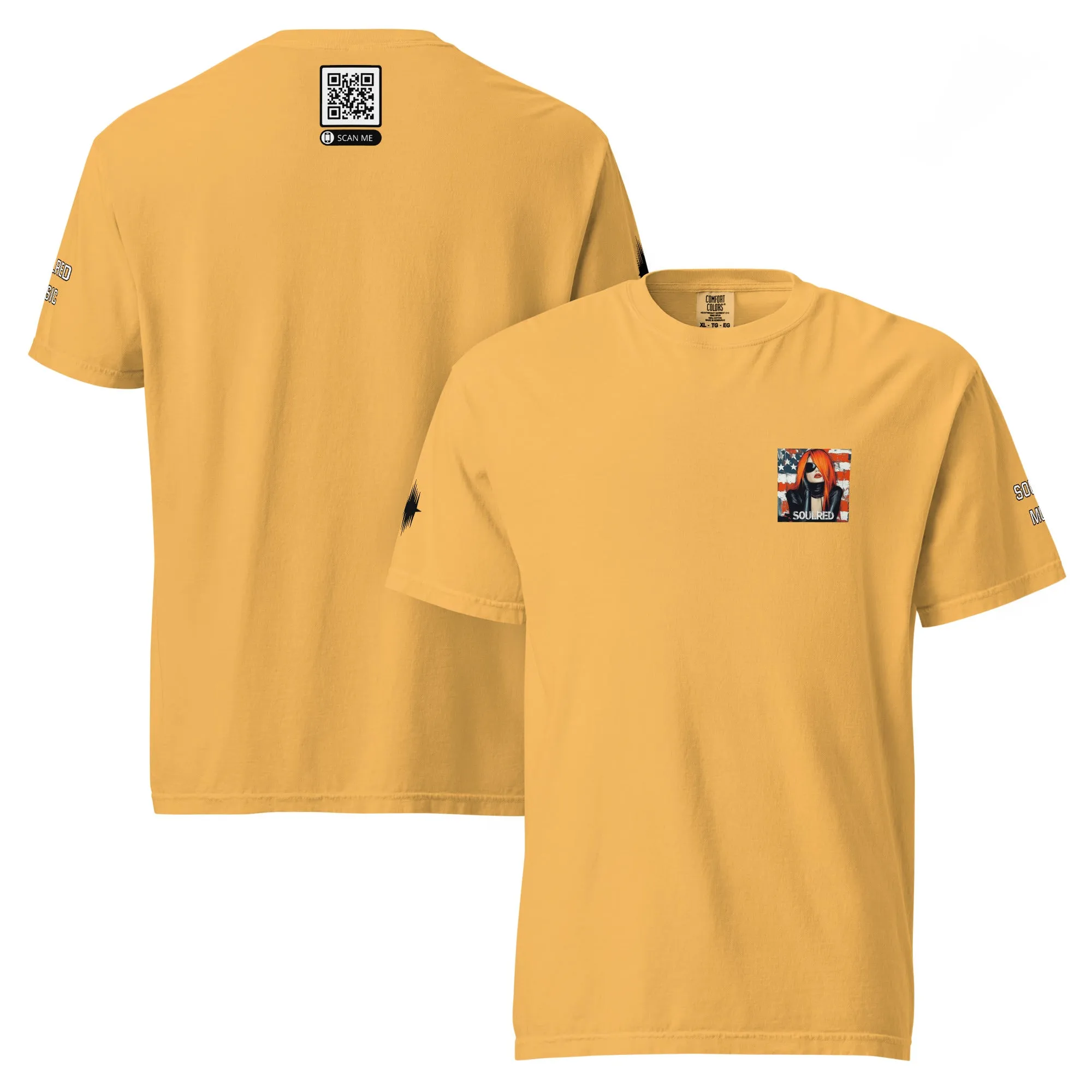 SOULRED music scan me, Unisex garment-dyed heavyweight t-shirt