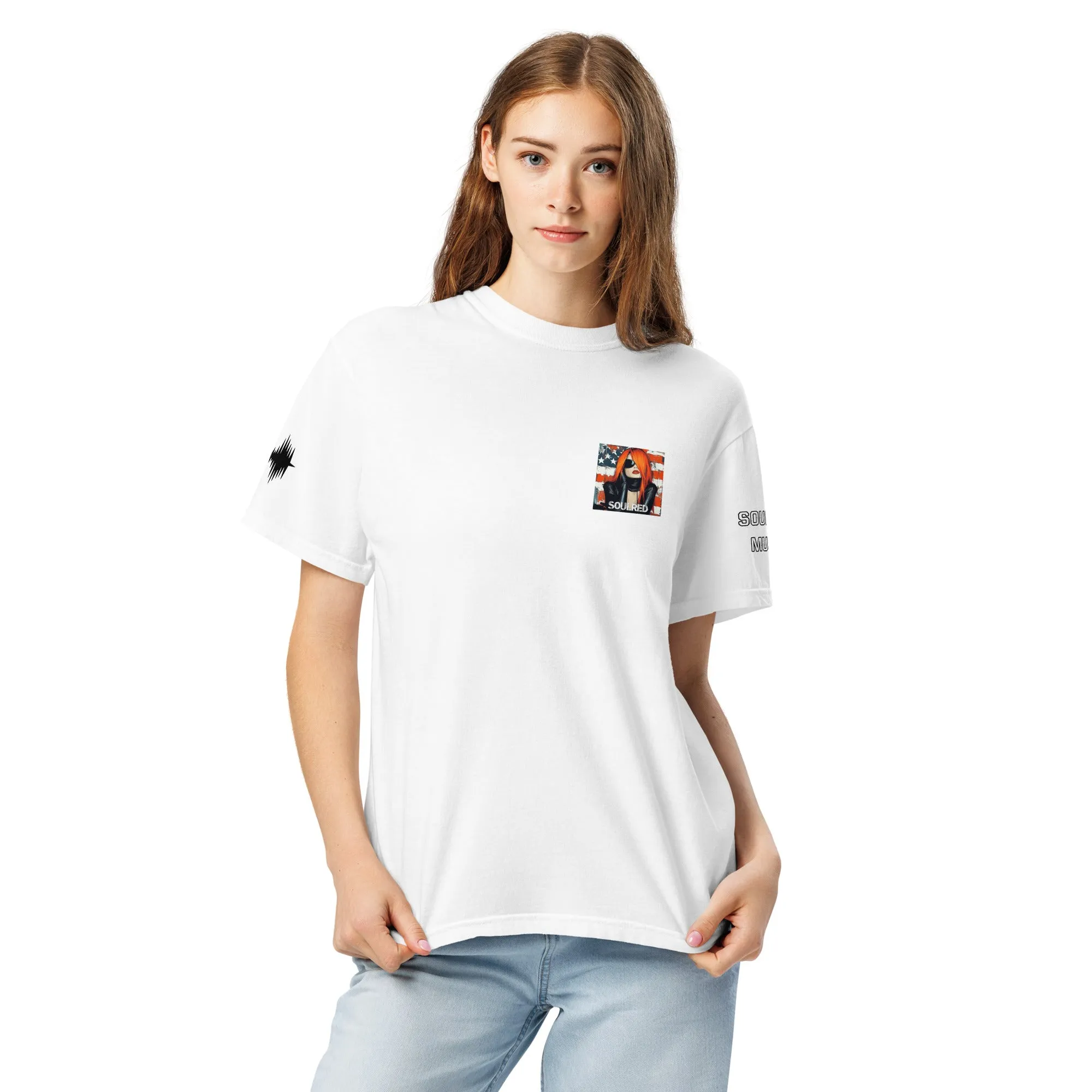 SOULRED music scan me, Unisex garment-dyed heavyweight t-shirt