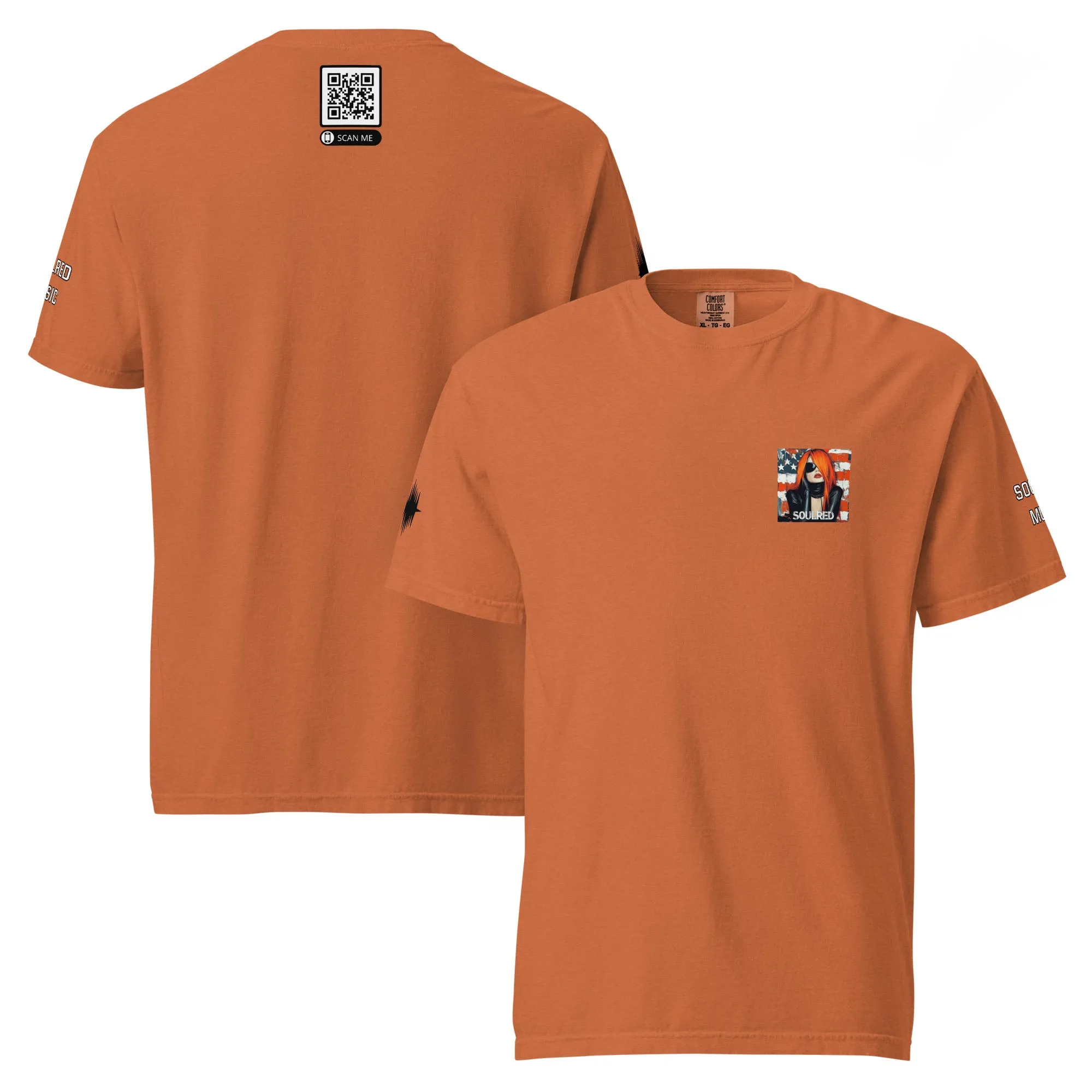 SOULRED music scan me, Unisex garment-dyed heavyweight t-shirt