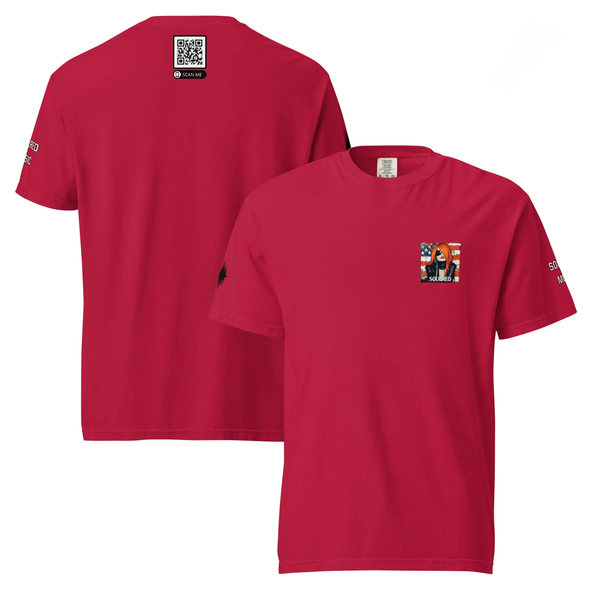 SOULRED music scan me, Unisex garment-dyed heavyweight t-shirt