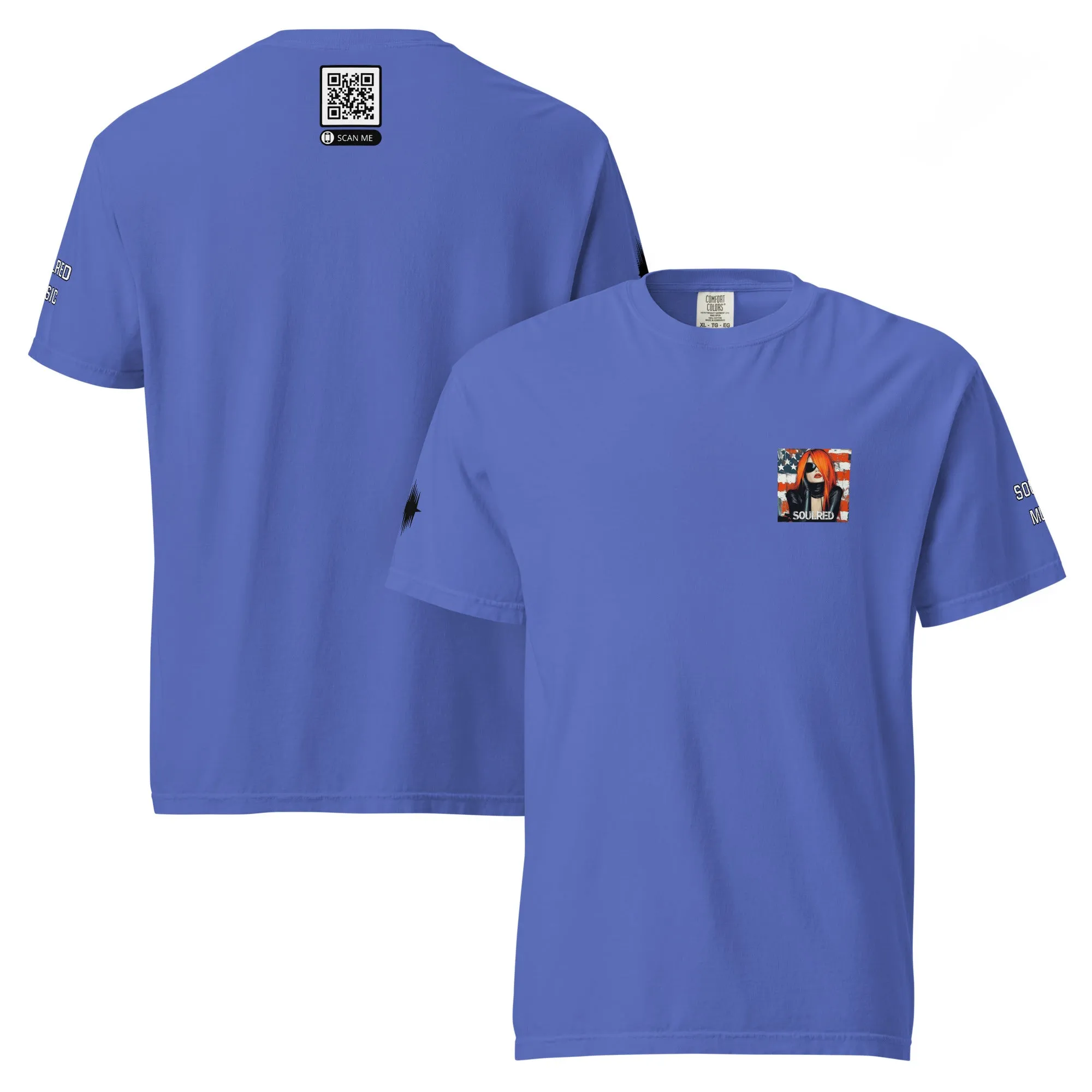 SOULRED music scan me, Unisex garment-dyed heavyweight t-shirt