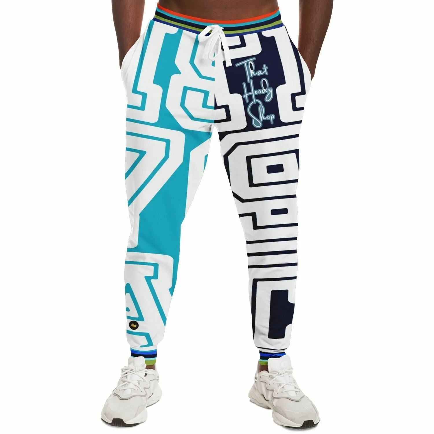 THS 1976 CA Monogram in Blue Duo Eco-Poly Unisex Joggers