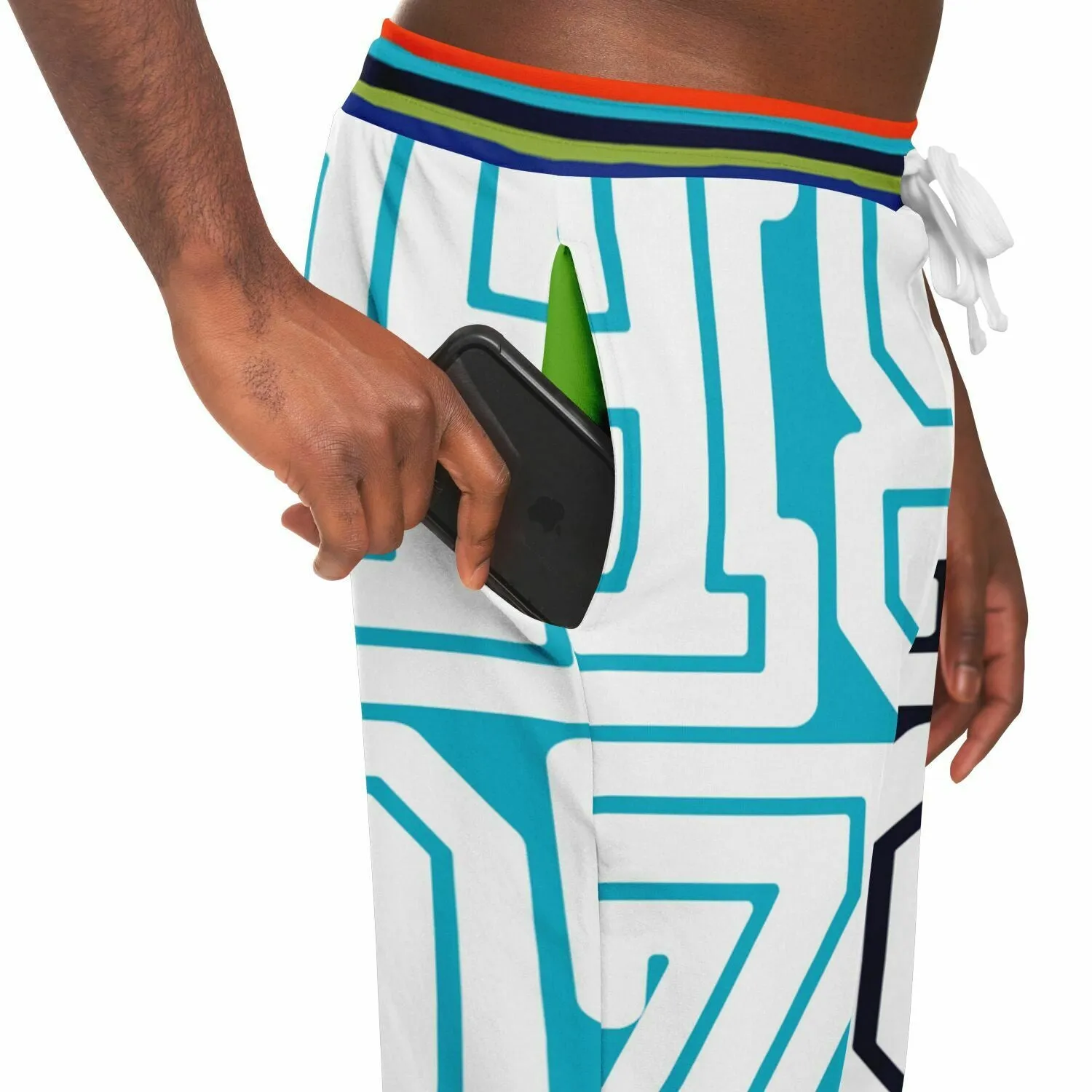 THS 1976 CA Monogram in Blue Duo Eco-Poly Unisex Joggers
