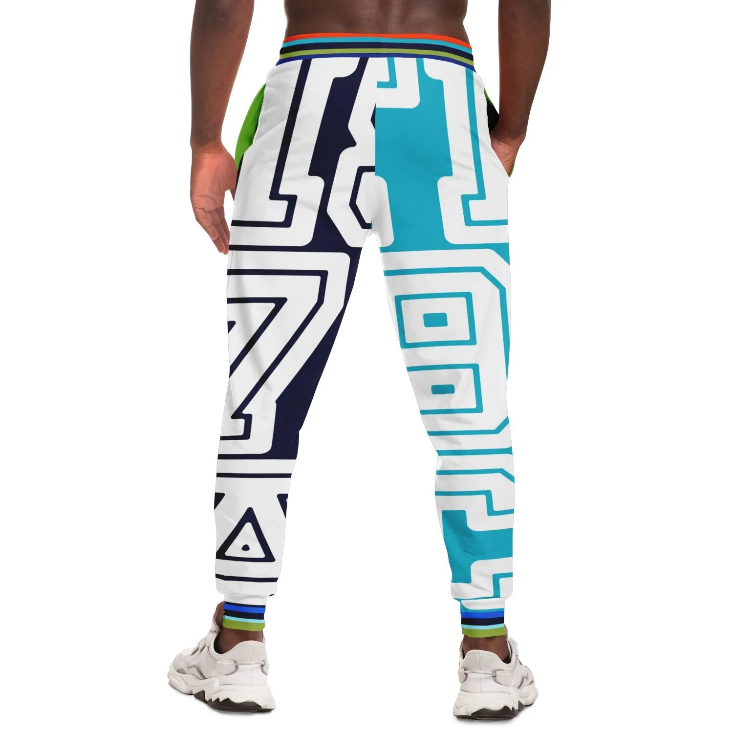 THS 1976 CA Monogram in Blue Duo Eco-Poly Unisex Joggers
