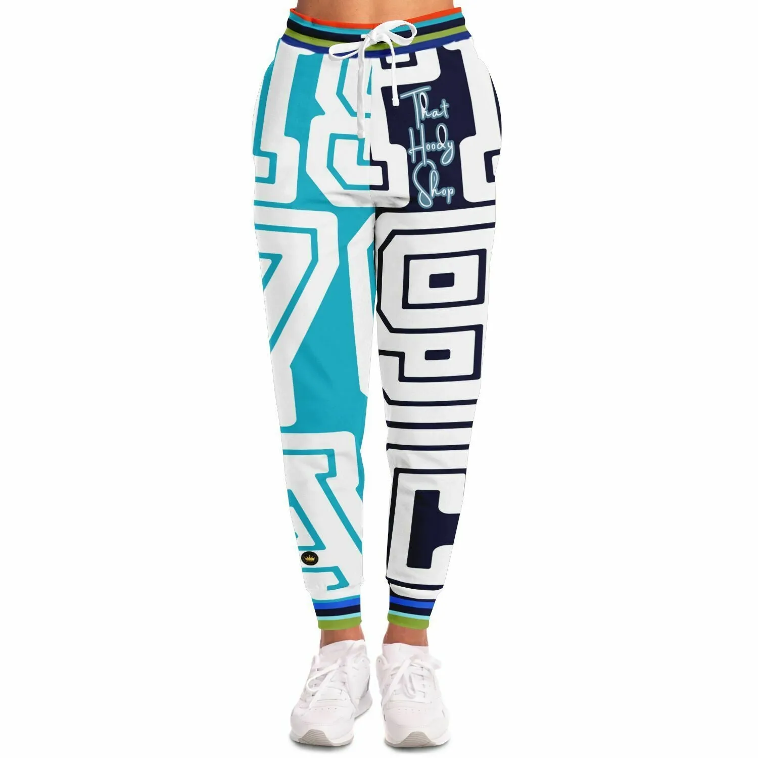THS 1976 CA Monogram in Blue Duo Eco-Poly Unisex Joggers