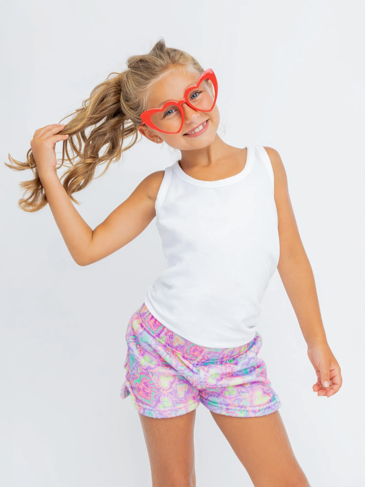 Tie Dye Plush Lounge Shorts