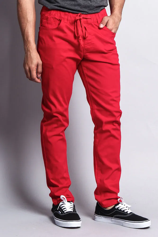 Twill Open Cuff Jogger Pants