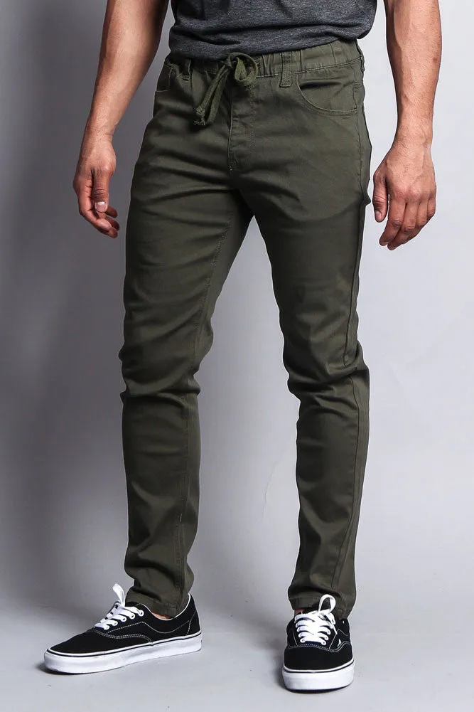 Twill Open Cuff Jogger Pants