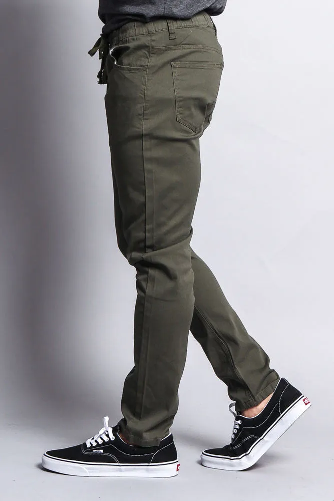 Twill Open Cuff Jogger Pants