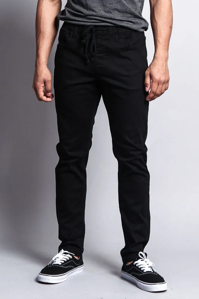 Twill Open Cuff Jogger Pants