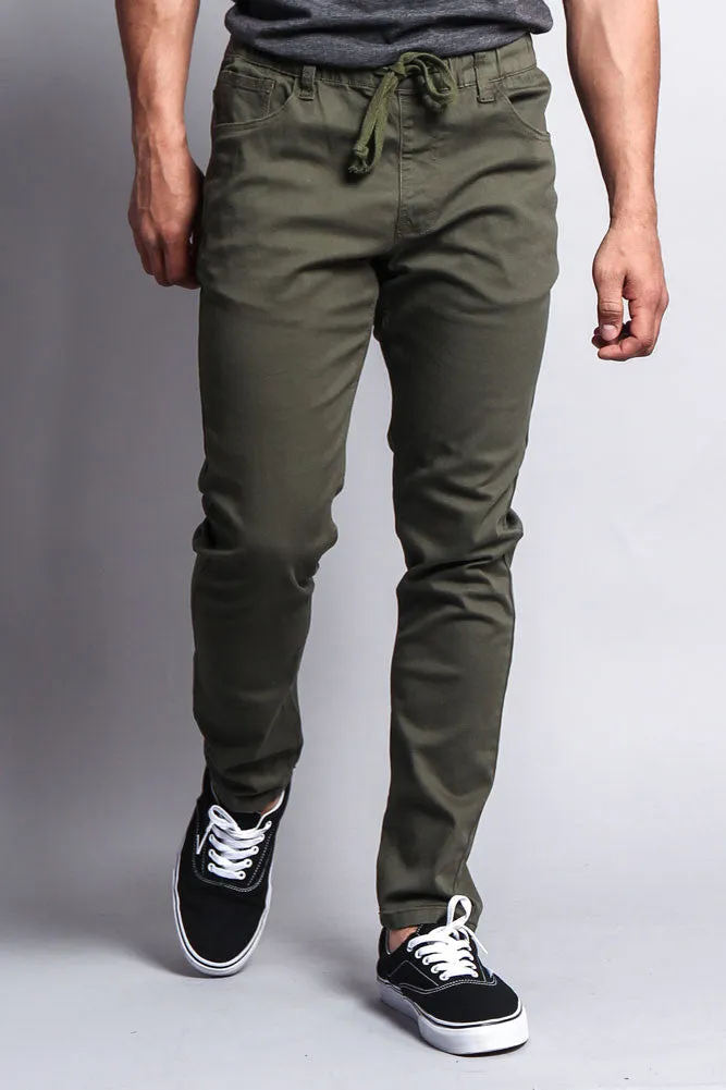 Twill Open Cuff Jogger Pants
