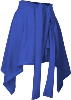 Women Latin Dance Skirts Tie Front Skate Skirt Irregular Swing Ballroom Tango Ballet Skirt Yoga Tennis Skirts