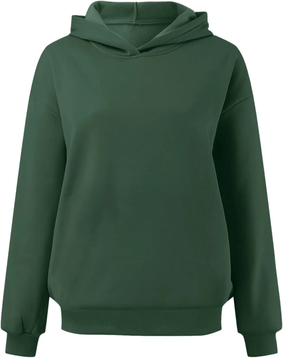 Women's Casual Hoodies Long Sleeve Oversized Sweatshirts Solid Color Fall Fashion Pullover Tops Outfit Winter Clothes