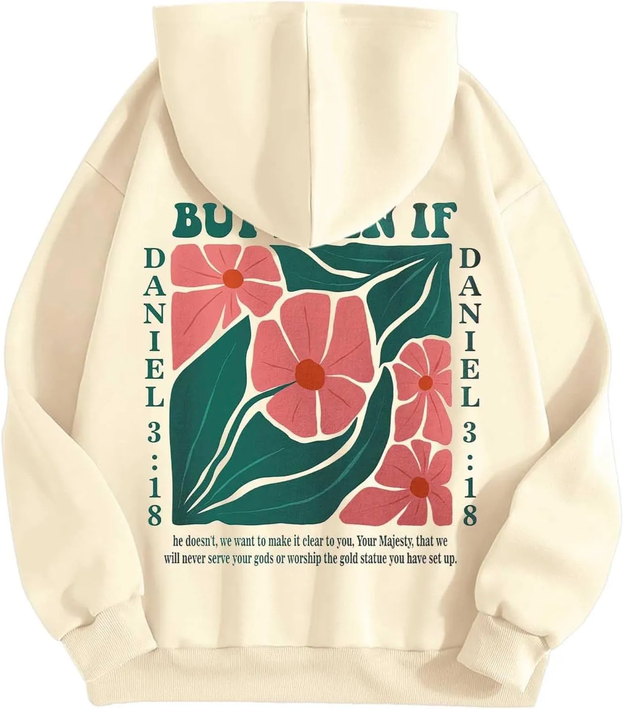 Women's Floral Print Hoodie Oversized Fashion Hooded Sweatshirts Long Sleeve Y2K Hoodies Pullovers with Pockets