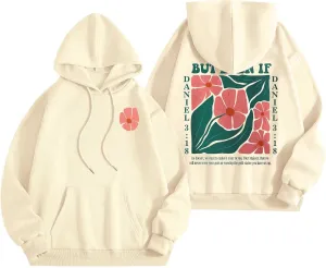 Women's Floral Print Hoodie Oversized Fashion Hooded Sweatshirts Long Sleeve Y2K Hoodies Pullovers with Pockets