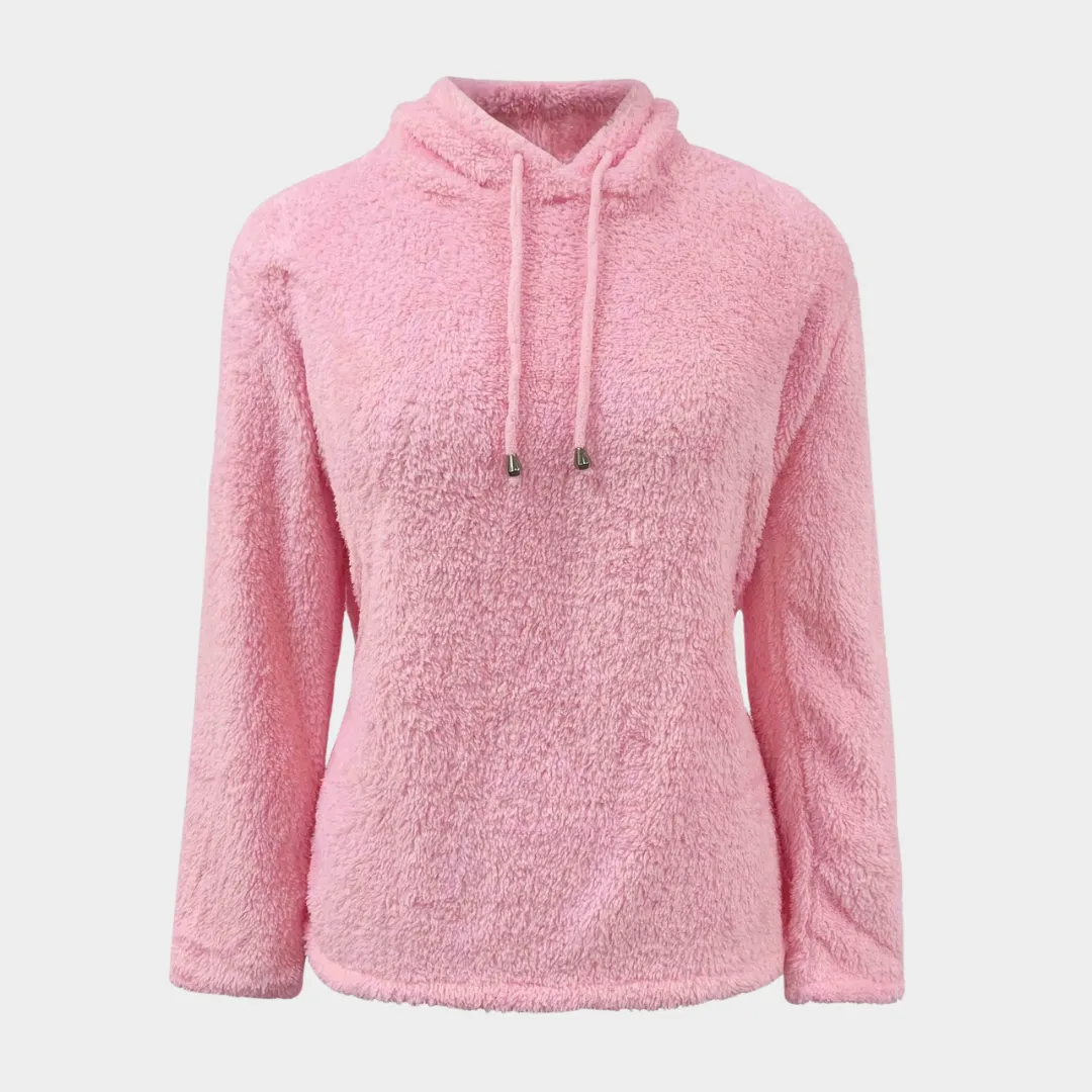Women's Mohair Hooded Pullover  Soft & Warm  V-Neck  Loose Fit  Comfortable Knitwear  Multiple Colours